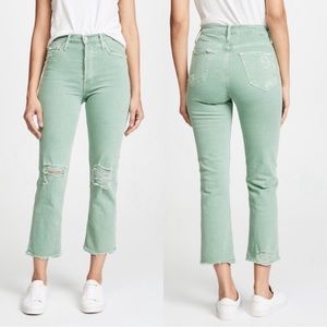 MOTHER | The Tomcat Chew Mint High Rise Jeans